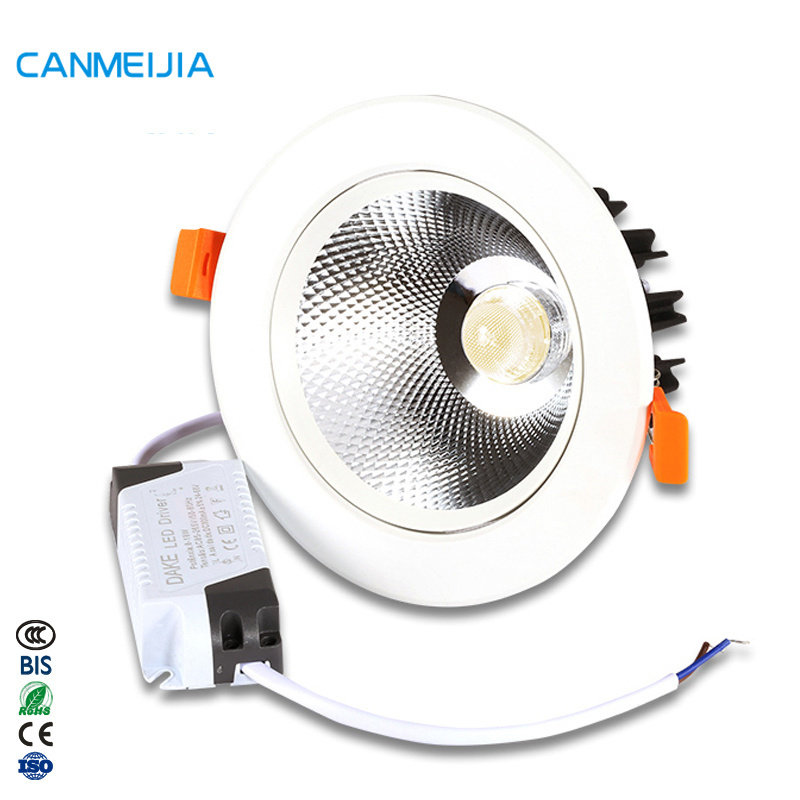 5W 10W 15W Ceiling Frameless Black Commercial Decorative embedded Housing Spot Light Recessed Hotel Led Cob Downlight/Down Light