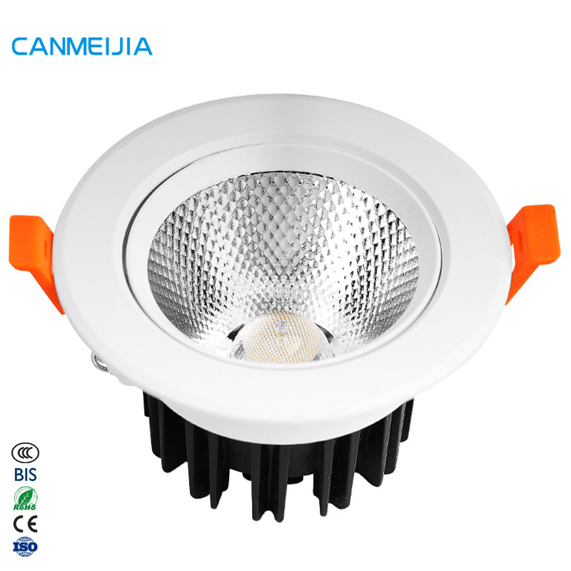 5W 10W 15W Ceiling Frameless Black Commercial Decorative embedded Housing Spot Light Recessed Hotel Led Cob Downlight/Down Light