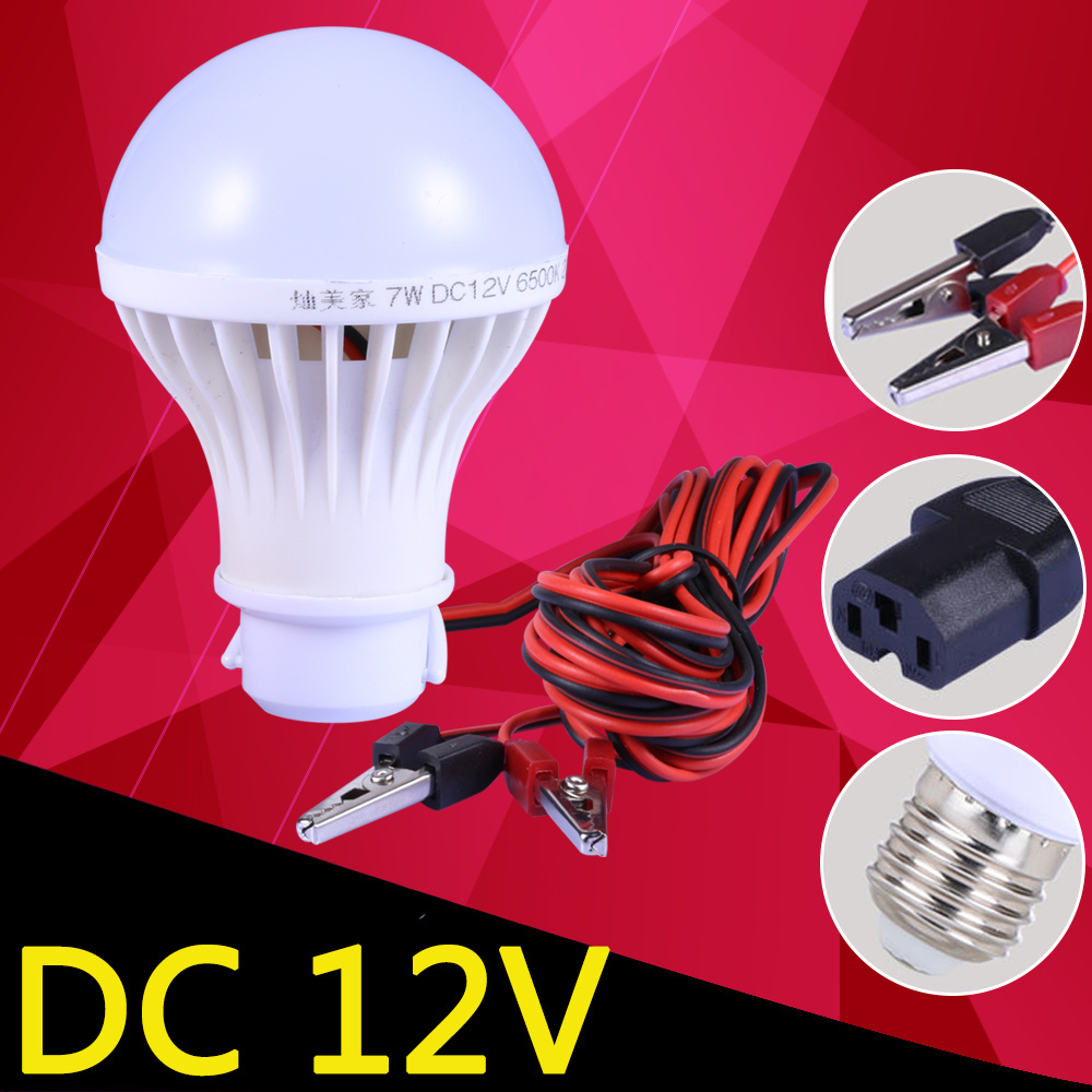 5W 9W 12W 12V DC 12-85V Led Bulb Bombilla Led E27 Lamp Holder Rechargeable 12 Volts Ampoule Led Bulb For Camping Lighting