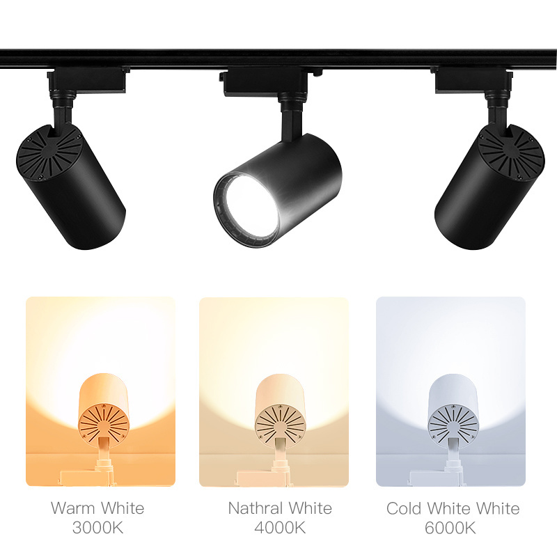 For Clothing Store Adjustable Commercial Track Lighting Color Spotlights Focus Cob Light Spot Light/Tracklights/Led Track Lights