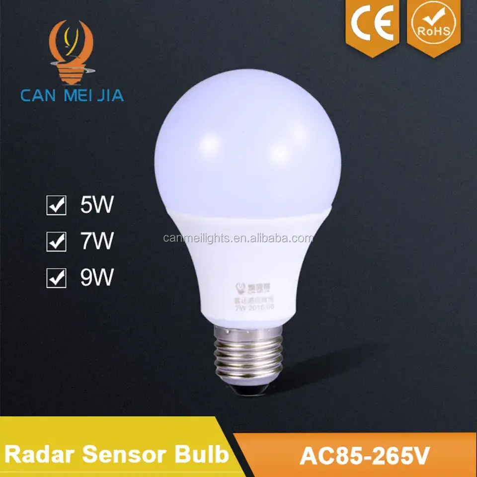 Hot Sale 5W 7W 9W E27 B22 SKD Induction Sensor Smart Microwave Motion Sensor LED Bulb /Light Bulbs/Led light Bulb,Led Bulb Light