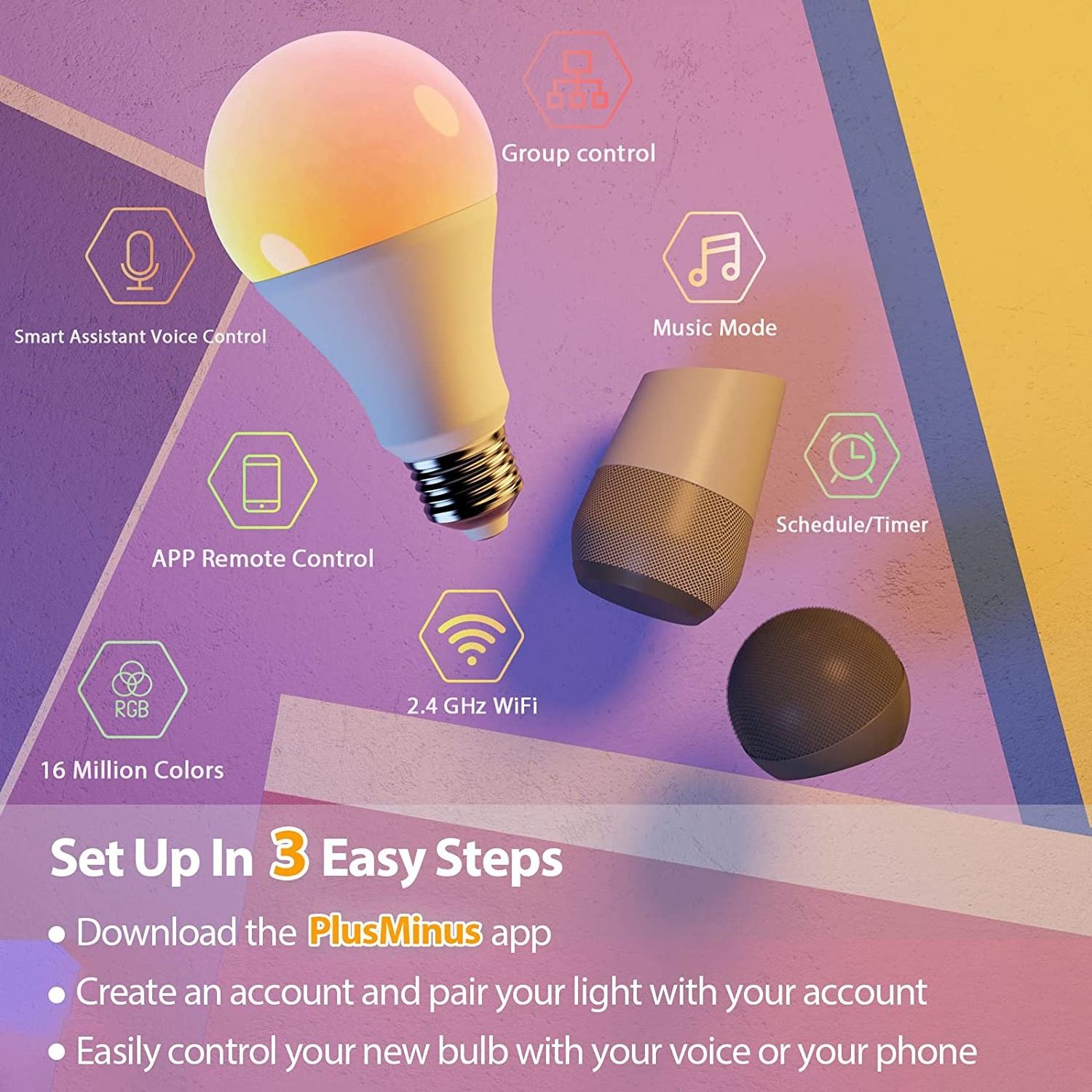 High Quality Remote Control Bluetooth 5W E27 App Homekit Energy Saving Home Lamp Led Rgb Bulbs/Smart Bulb Wifi/Smart Light Bulb