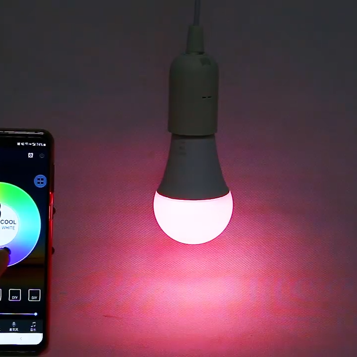 9W E27 E26 7W Lamp Remote Colourful RGB Light Dimmable Alexa Bombilla Foco Inteligente Wifi Led Smart Bulb,Smart Light,Smart Led