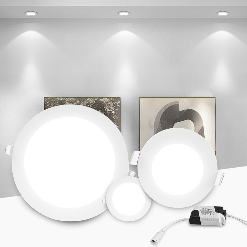 Led Downlight Recessed Kitchen Home Lamps 220V Ultra Thin Panel Lights 4W 6W LED Down Light Spot Led Ceiling Lamp