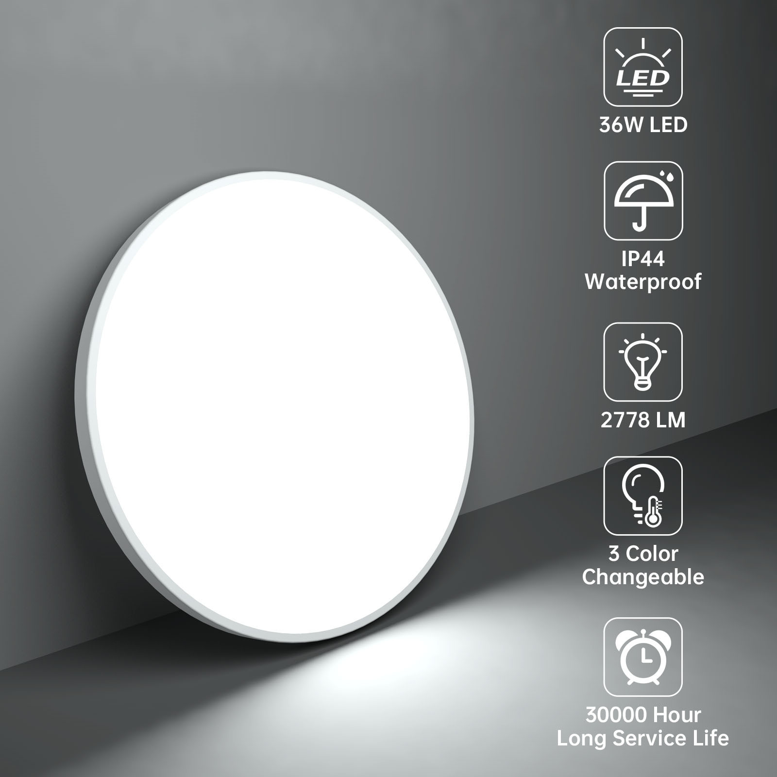 Surface Mounted Round  For Living Room Tri-Proof Lamp Waterproof For Bedroom Led Ceiling Lamps/Led Light/Led Ceiling Light