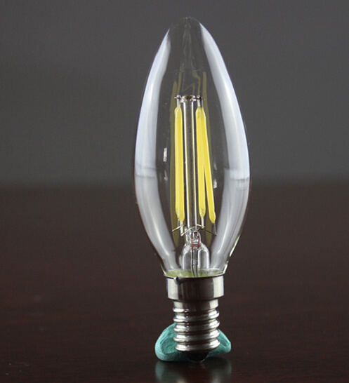 Glass Candle Led Filament Bulb Home Lighting Ampoule Led E14 Candle Energy Saving Lamp Light Bombilla Led E14 COB 220v 2W 4W 6w