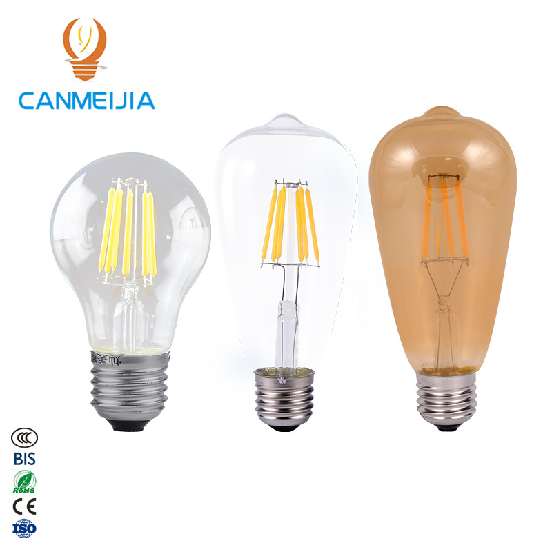 E26 E27 ST64 6W Free Sample Free Shipping Retro Led Dimmable Electric Edison Bulb Chandelier Light Bulb Vintage Filament Bulb