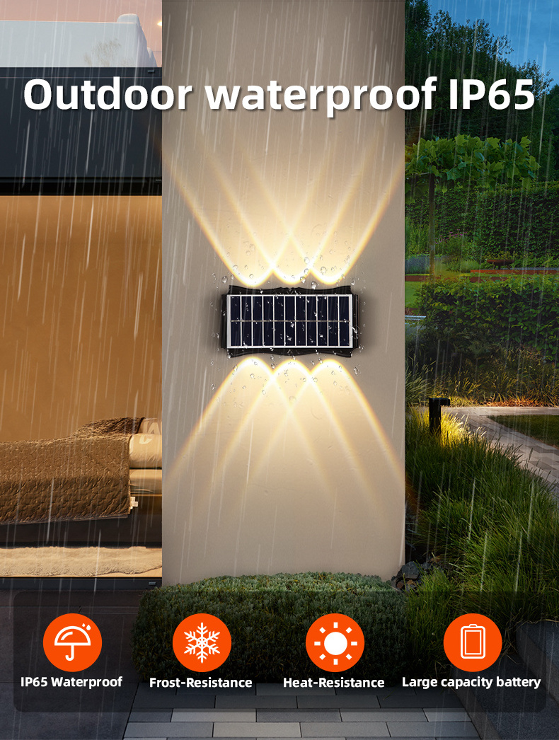 Outdoor Solar Waterproof Garden Wall Light,Corridor Wall Mounted Solar Wall Lamp/Solar Telescope Wall Lights,Solar Wall Light