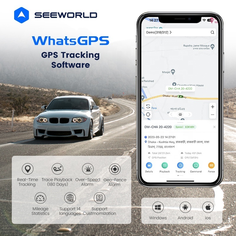 SEEWORLD Google Maps Gps Car Tracking System Tracker With Light Sensor And Sim Card