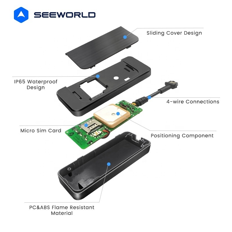 SEEWORLD Original Design 4G Smart Terminal GPS Vehicle Tracker with Engine Cut Off