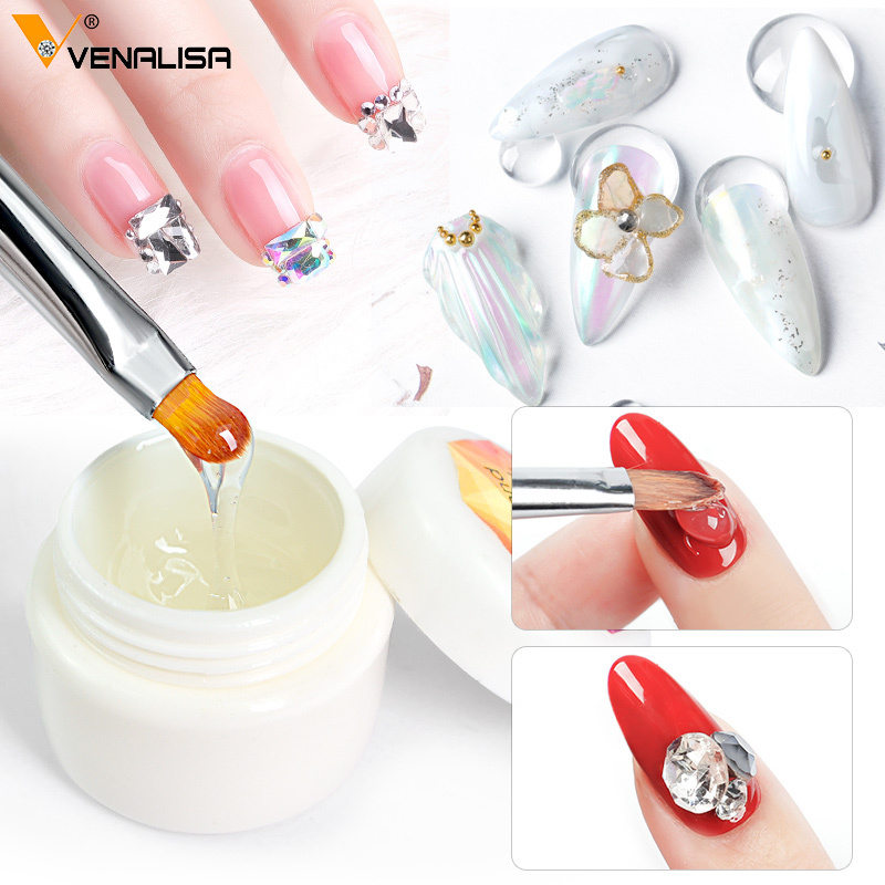 Venalisa 10ml new nail art products of Labeling OEM soak off rhinestone diamond decoration stick gel nail glue dehydration gel