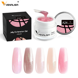 Venalisa 15ml Jelly Extension Nail Gel 24 Color Nail Art Tip Design French Nails Poly Clear Natural Camouflage Color Gel Varnish