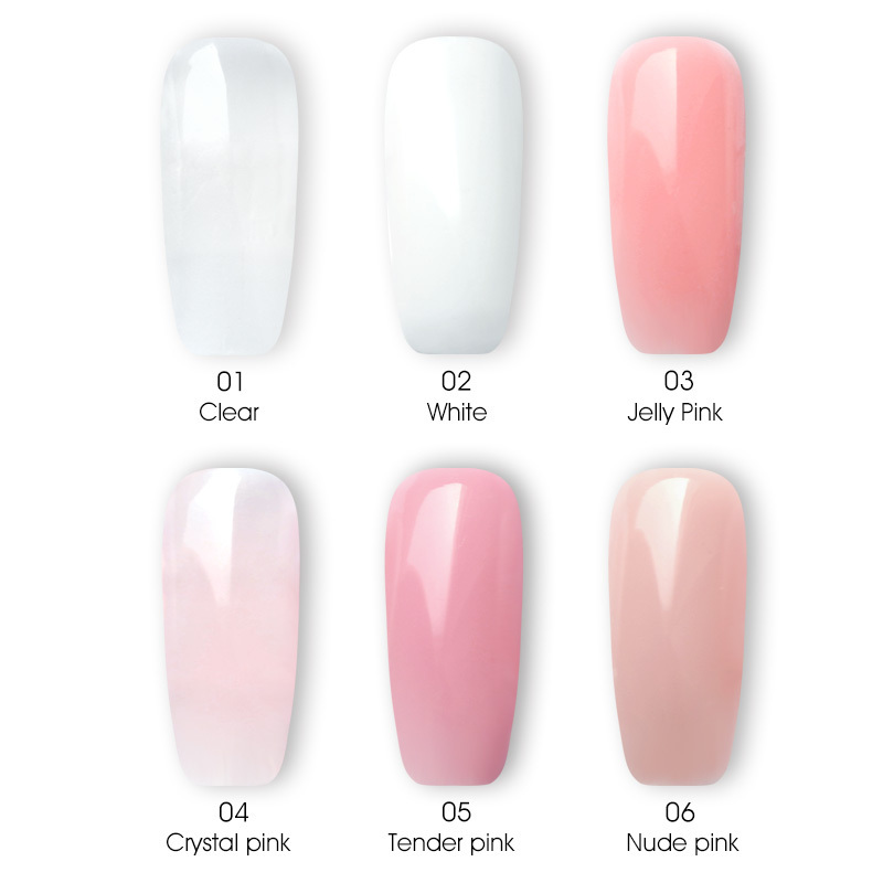 CANNI Fast crystal nail gel 45g 6 colors thick jelly venalisa acrylic nail extension  slip solution liquid extend gel kit