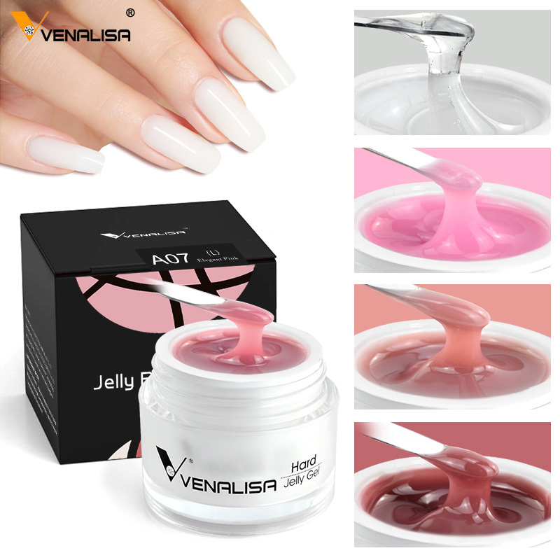 Venalisa 15ml Jelly Extension Nail Gel 24 Color Nail Art Tip Design French Nails Poly Clear Natural Camouflage Color Gel Varnish