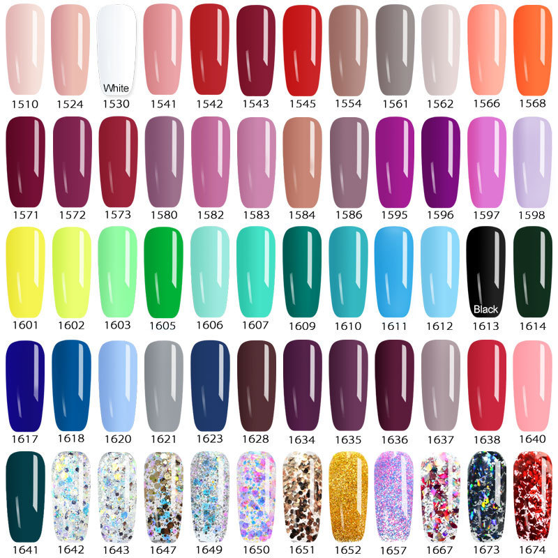 VENALIASA color Gel Paint UV Nail Gel Soak Off Nail Art led lacquer 60 colors glitter rainbow Painting Gel nail polish