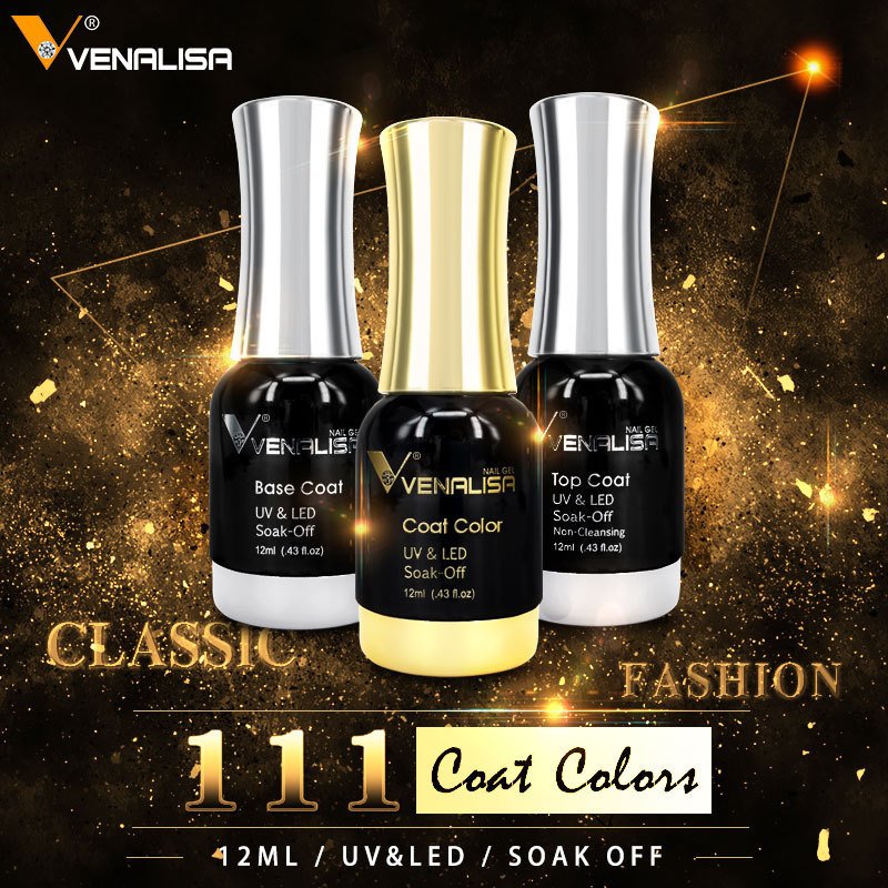 Venalisa 12ml Gel nail polish kit uv gel polish supplies 120 pics nail varnish Set Including Base/Top Gel/color chart/bag