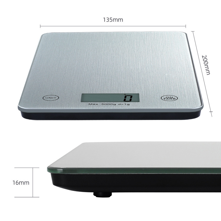 Guangdong 11 Lb 5 Kg Manual glass platform weight scale for food baking Digital Kitchen Scale