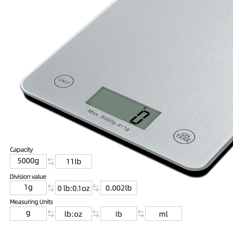 Guangdong 11 Lb 5 Kg Manual glass platform weight scale for food baking Digital Kitchen Scale