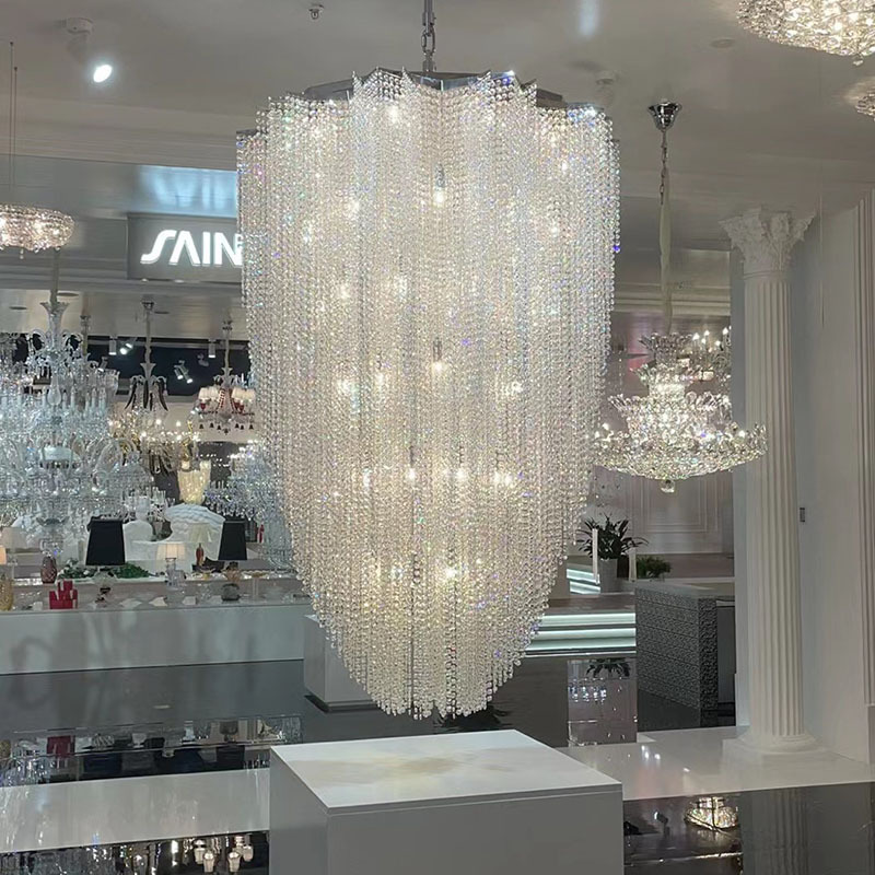 Luxury Modern hotel project flower big crystal chandelier lighting ceiling light for banquet hall