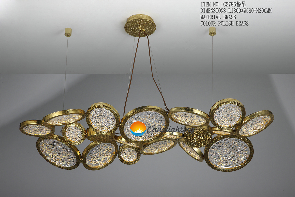 Luxury Foyer Modern Round Crystal Chandeliers High Ceiling Flush Mount Light Fixtures for Living Room Entryway Stairs