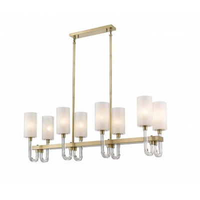 Modern Dining Room Brass Gold Glass Ceiling Chandelier Modern Decorative American Rectangular Lighting Fixture