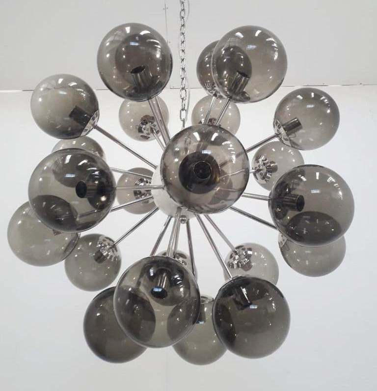 24-Light Black Glass Globe Sputnik Chandelier Modern Ceiling Light Fixture For Restaurant Bedroom pendant lamps