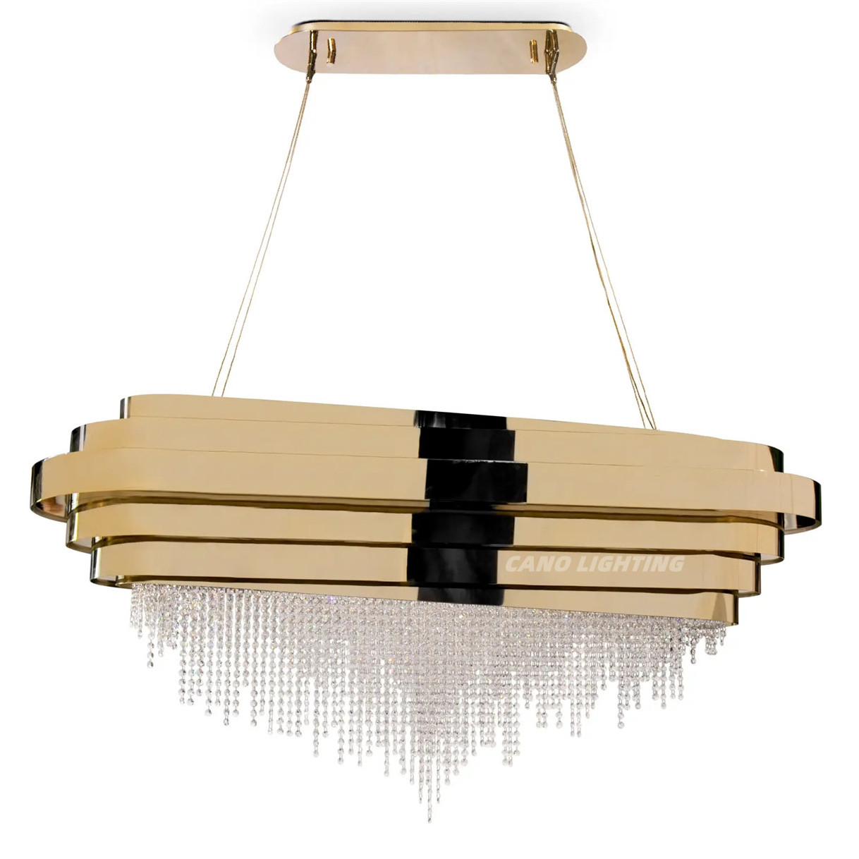 Modern golden dining smoke grey crystal chandelier elegant large luxury model room stairwell bedroom pendant light