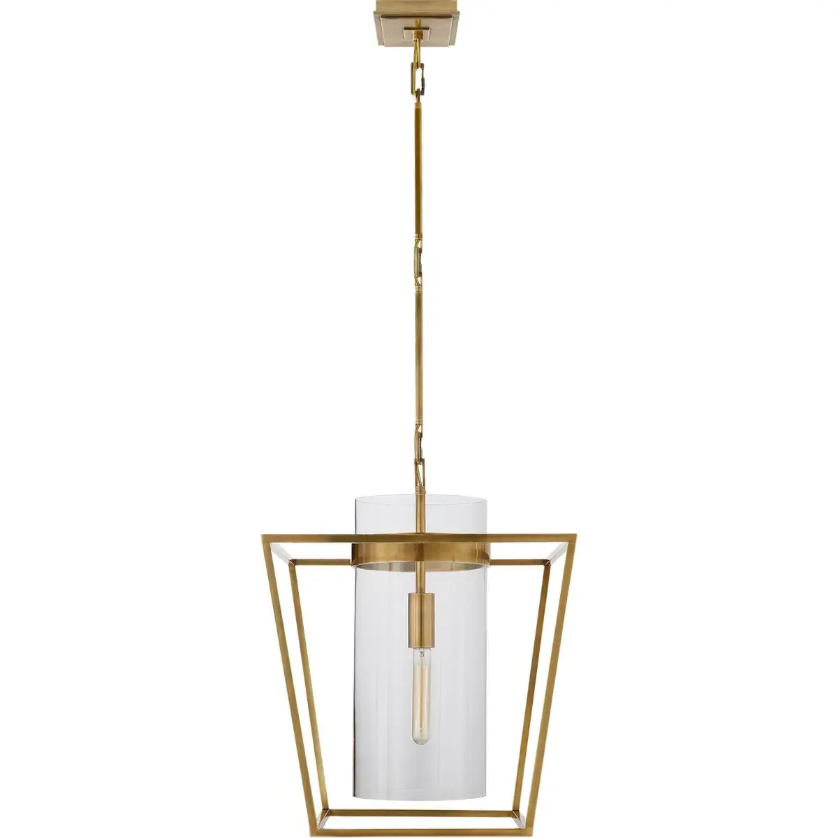 Ian K. Fowler Presidio 1 Light 18 inch Hand-Rubbed Antique Brass Foyer Lantern Ceiling Light