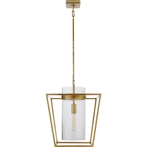 Ian K. Fowler Presidio 1 Light 18 inch Hand-Rubbed Antique Brass Foyer Lantern Ceiling Light