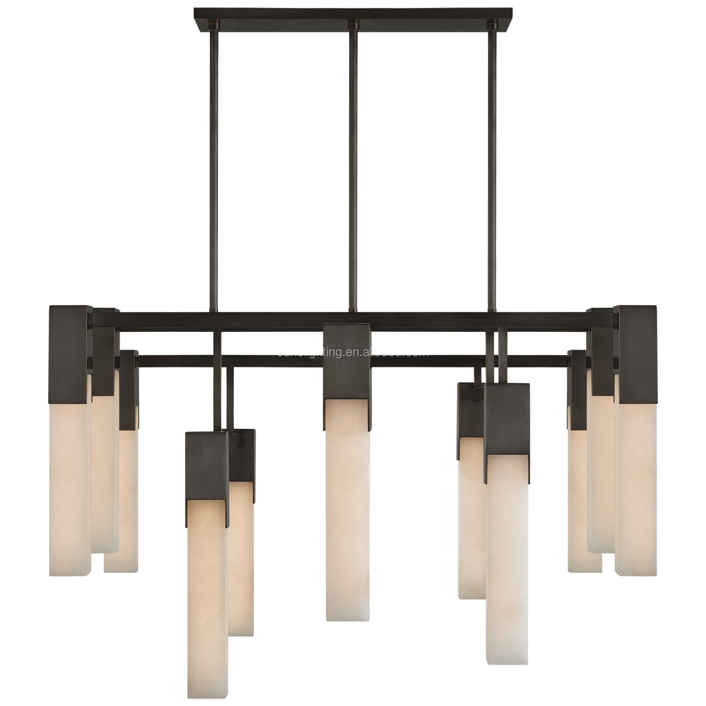 Modern Alabaster Covet Farmhouse Chandelier Dining Living Room Bedrooms Kitchen Hanging Pendant Ceiling Light Fixture