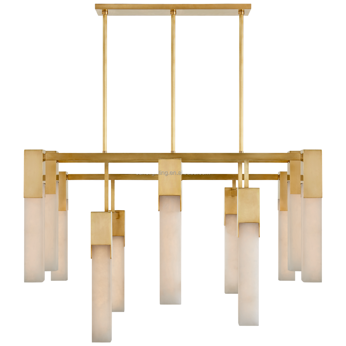 Modern Alabaster Covet Farmhouse Chandelier Dining Living Room Bedrooms Kitchen Hanging Pendant Ceiling Light Fixture