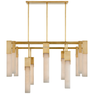 Modern Alabaster Covet Farmhouse Chandelier Dining Living Room Bedrooms Kitchen Hanging Pendant Ceiling Light Fixture