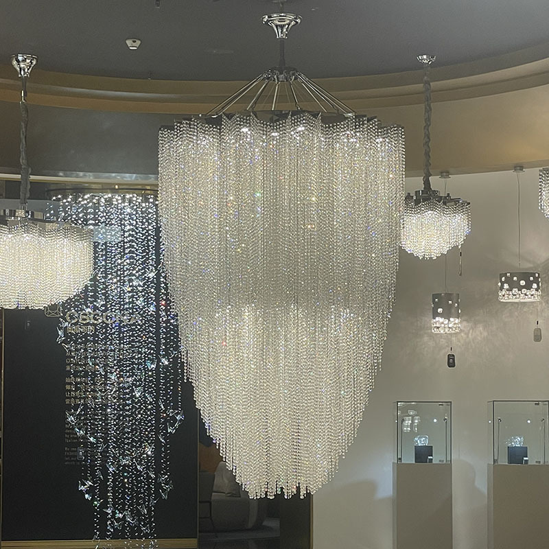 Luxury Modern hotel project flower big crystal chandelier lighting ceiling light for banquet hall