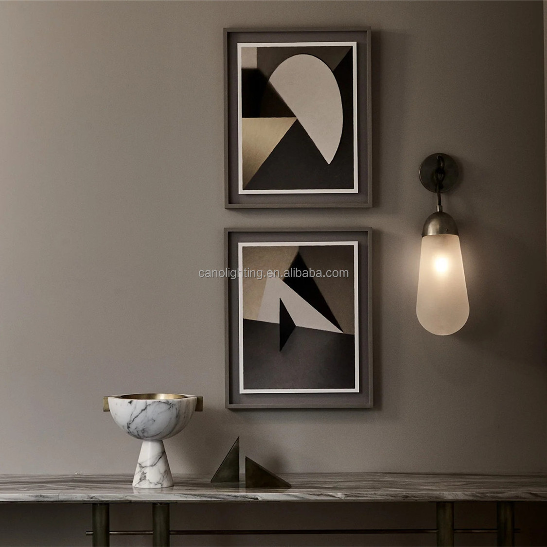 Wall Sconces for Apartment Bathroom Lighting Modern Wall Lamp Brass with Frosted Glass Modern Wall Mounted Light LED