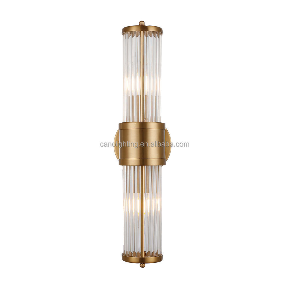 Custom large hotel plug in wall sconces glass lights fixture