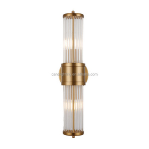 Custom large hotel plug in wall sconces glass lights fixture