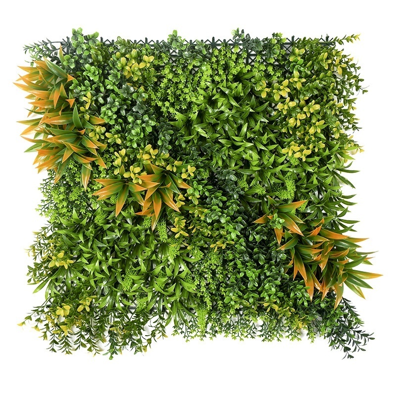 UV Protective Indoor Outdoor plastic fake grass peony fence green leaf artificial grass plant wall green wall panel