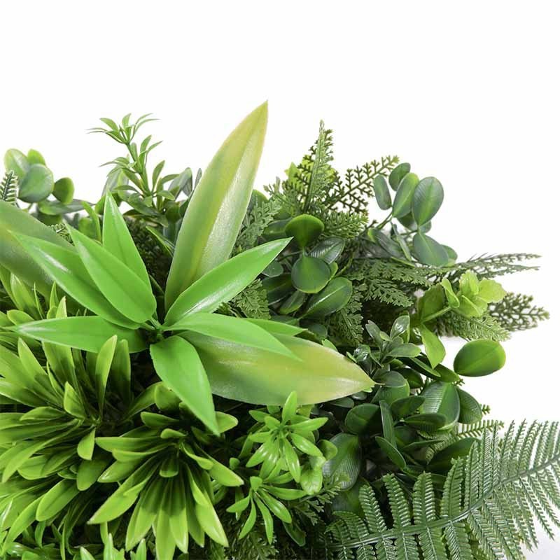 Indoor Outdoor plastic faux hedge fence green leaf artificial art grass wall green wall panel backdrop