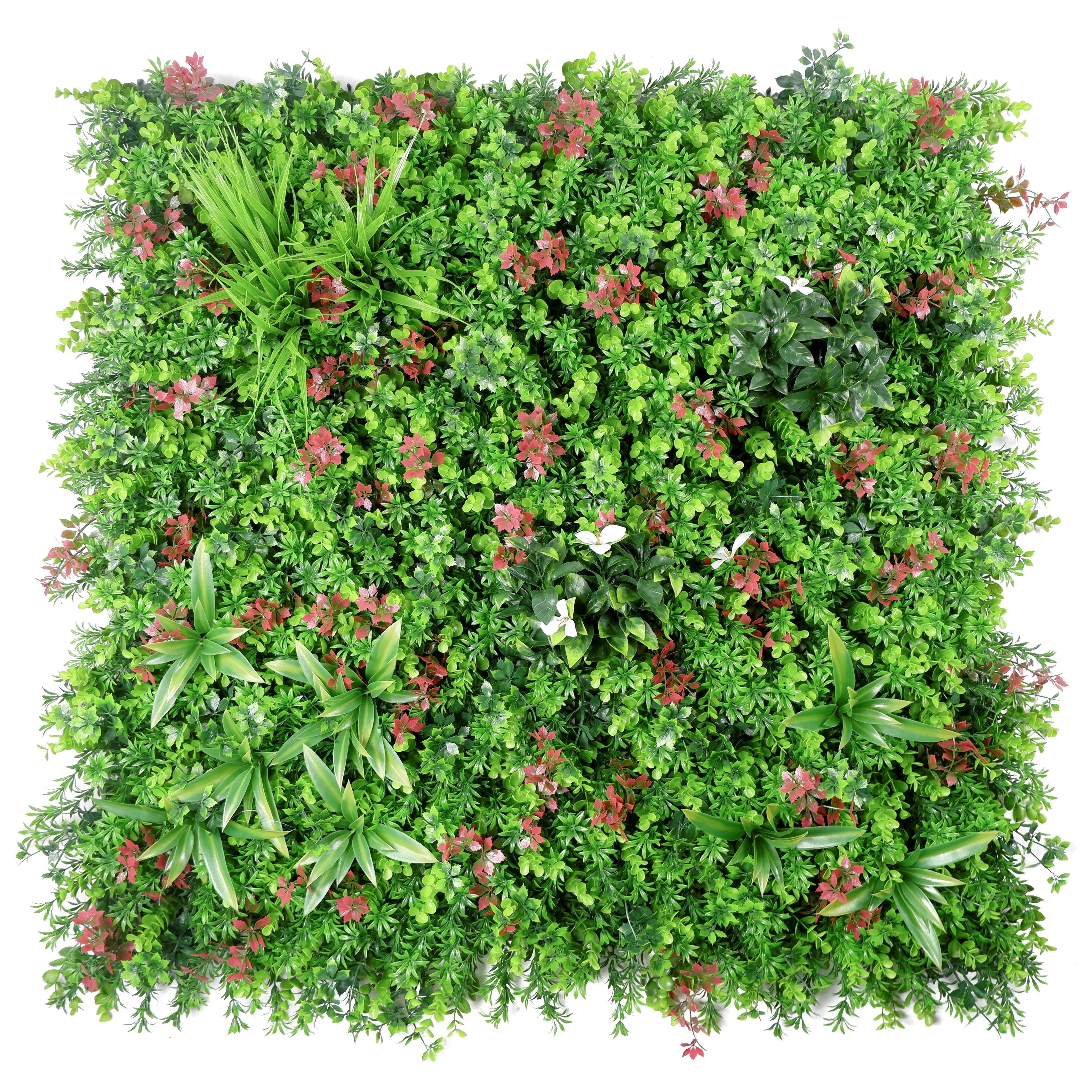 artificial red rose flower wall panel custom wholesale price artificial silk flower wall artificial grass for landscaping