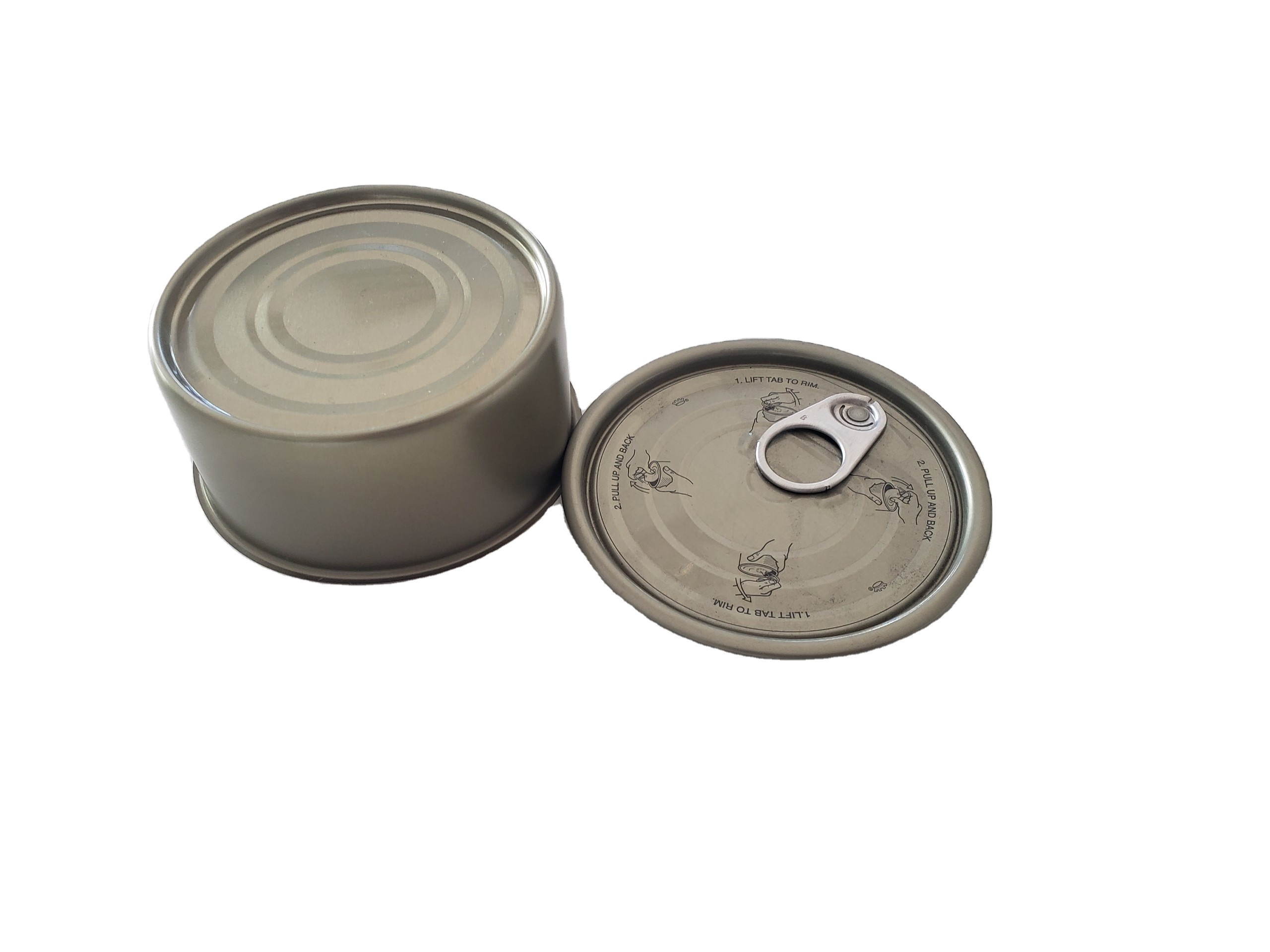 185g Metal Ring Pull Tinplate Can Empty Tuna Fish Tin Cans 834# Food Canned  With 4 To 6 Colors