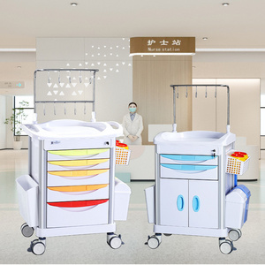 Factory wholesale High Quality Hospital Trolley Custom Stainless Steel Pillar Auxiliary Table Surgical Instrument Infusion Cart