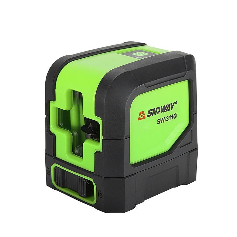 SNDWAY Mini 2 Cross Lines nivel Laser Green Beam Self-Leveling Laser Level For Tool Box Set