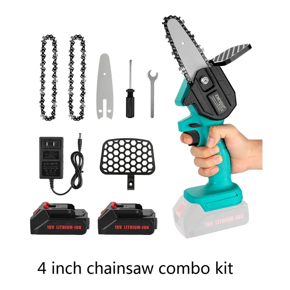 Canpro 550W  Industrial  Mini Electric Chain Saw Electric Handheld Battery Cordless Chainsaw Wood Cutter