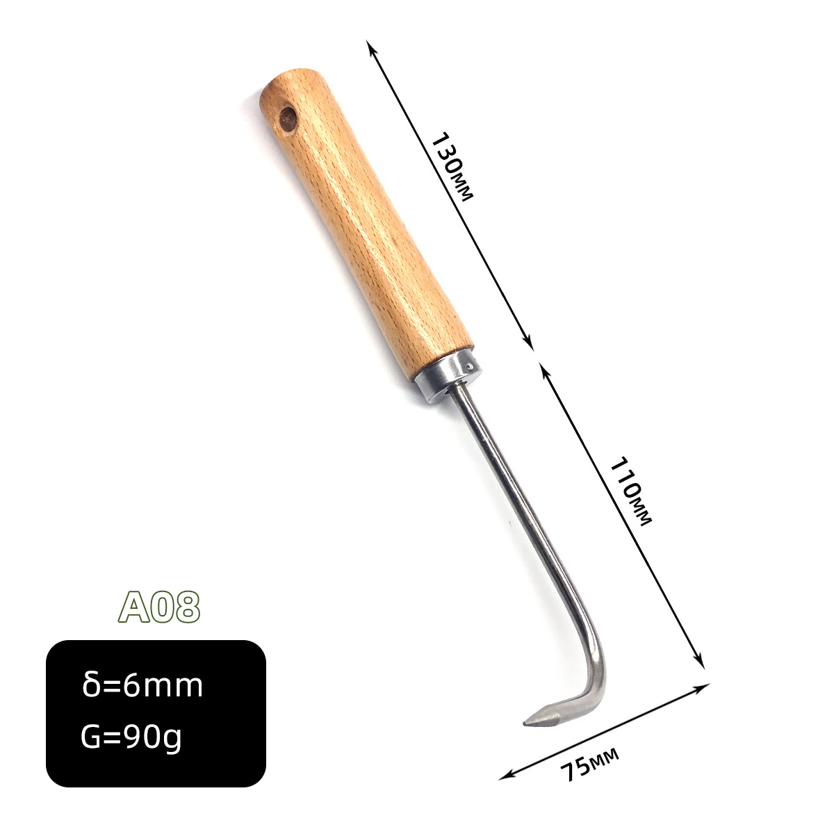 Hand Tools High Quality Weeder Remover & Cultivator Garden Hand Tool Garden Weeding Tool Single-claw Root Hook Stainless Steel