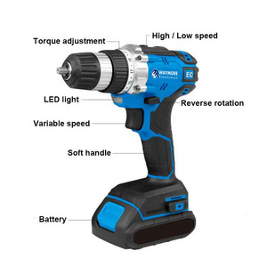 Waymore Economical Cordless Dual Craft Hammer Drill Rechargeable cordless screwdriver drill