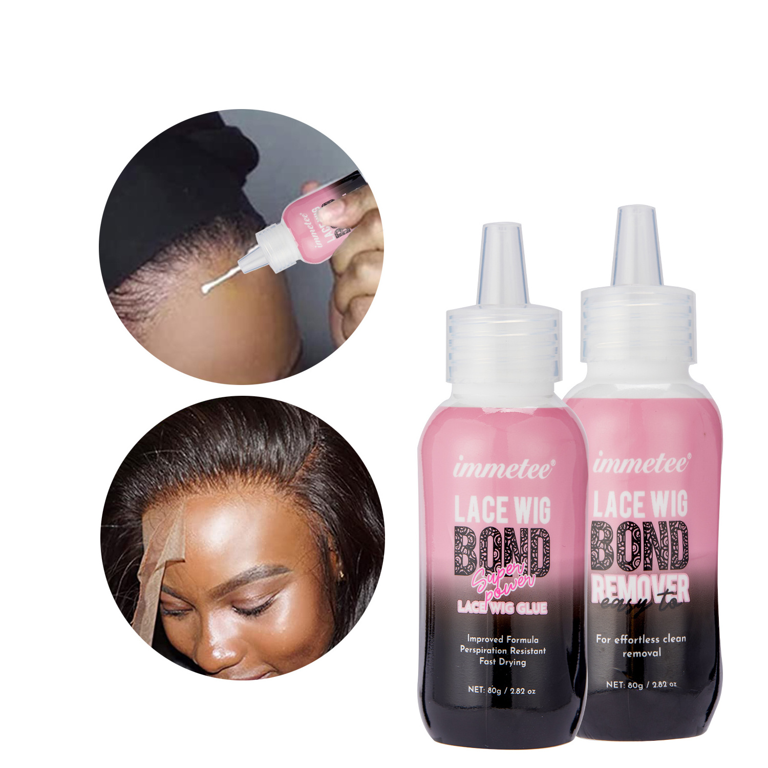 OEM/ODM Adhesive Hair Glue Set Waterproof Hold Invisible Lace Wig Glue And Remover For Wig