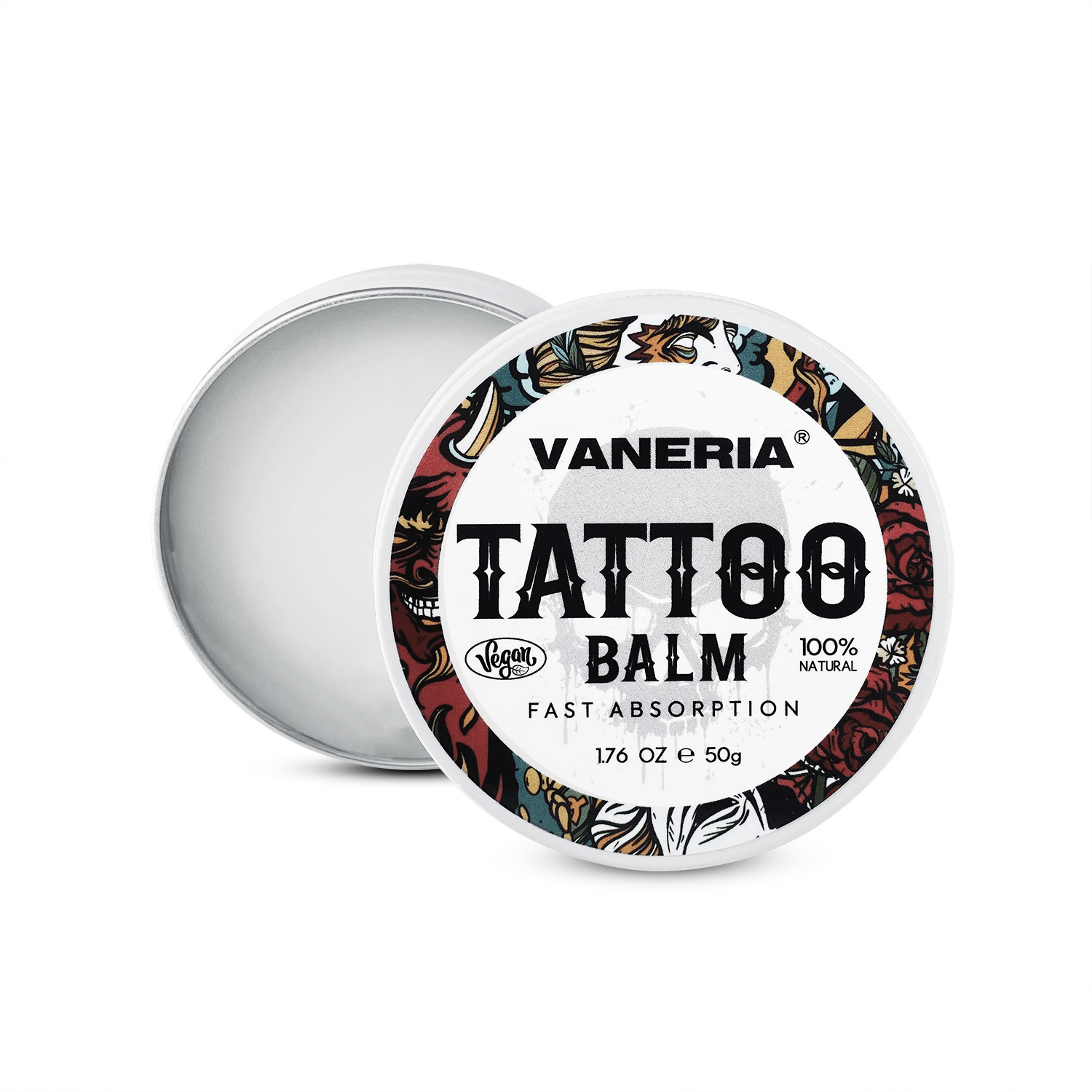 VANERIA Tattoo Aftercare Organic Soothing Repair Skin Tattoo Cream Private Label Custom Tattoo Removal Cream