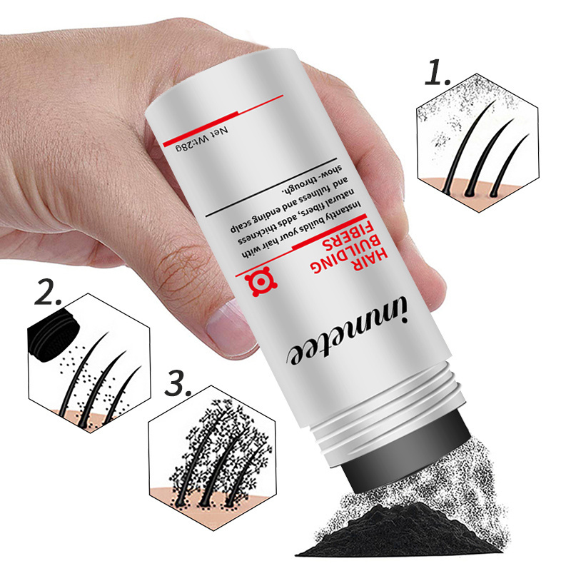 Hair Building Fibers Concealer Black Color spray applicator for men and women hair growth powder