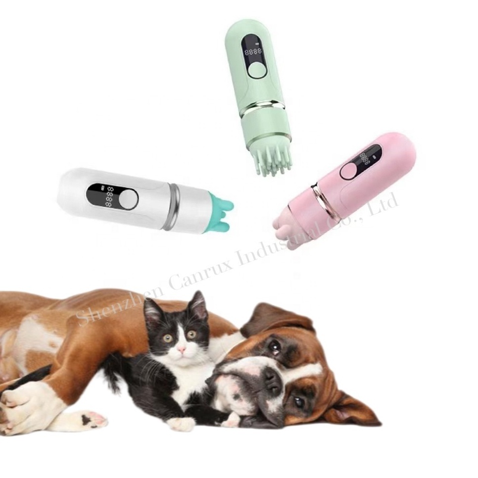 Wholesale Wireless Automatic Multi-function Electric Handheld Head Cat Dog Pet Electronic Head Massager with Replaceable Heads