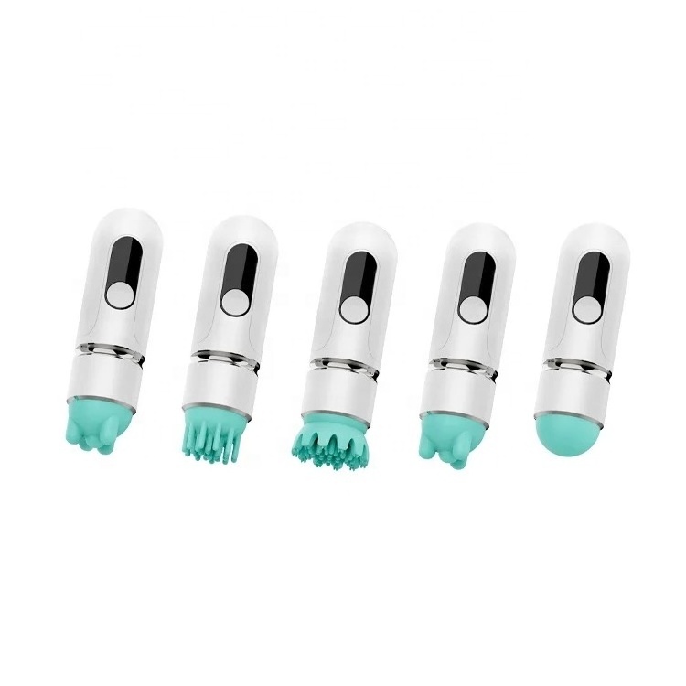 Wholesale Wireless Automatic Multi-function Electric Handheld Head Cat Dog Pet Electronic Head Massager with Replaceable Heads